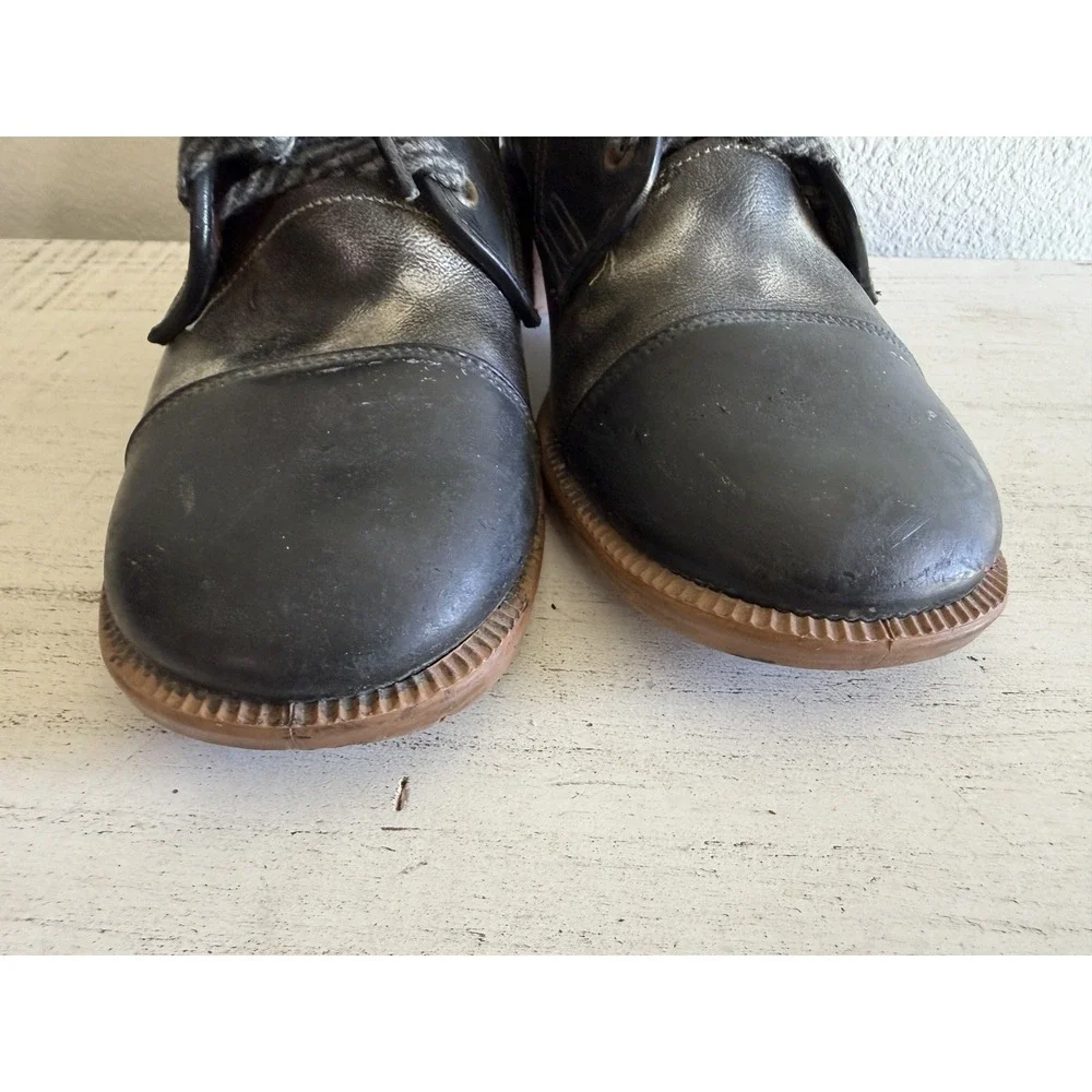 Oxford Two Tone Round Toe Lace Up Swing Shoes for Women Vintage-read See Picture
